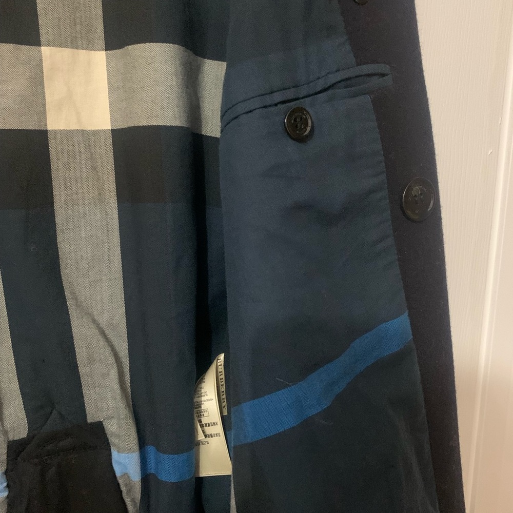 Burberry Brit men's navy wool coat size L - Picture 12 of 16